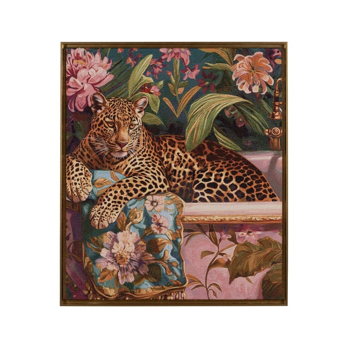 Pintura Leopardo-Pantera 2/M Tecido 85 X 100 Cm