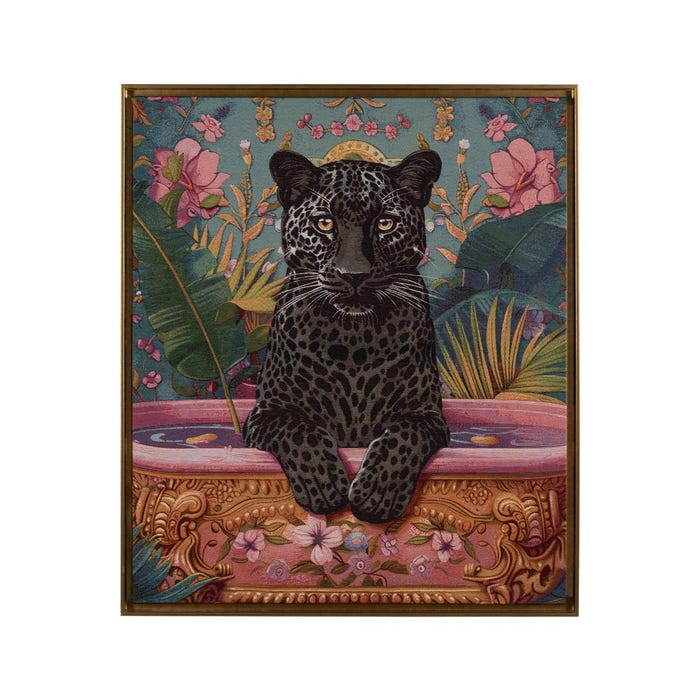 Pintura Leopardo-Pantera 2/M Tecido 85 X 100 Cm