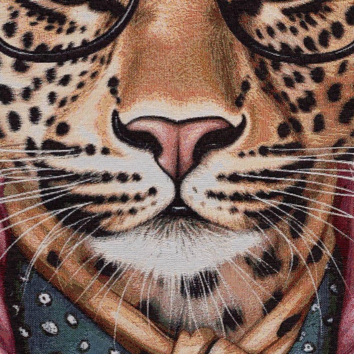 Cuadro Leopardo Tejido Decoración 85 X 110 Cm