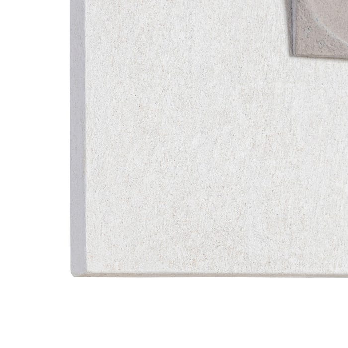 Cuadro Blanco-Gris Dm Decoración 80 X 4 X 80 Cm