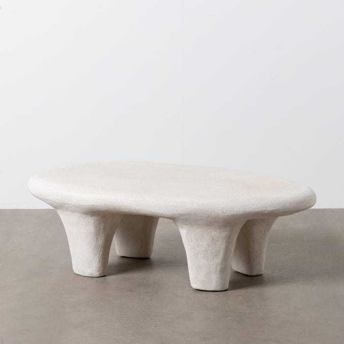 Mesa Centro Blanco Poliresina Wilma 102 X 62 X 32 Cm