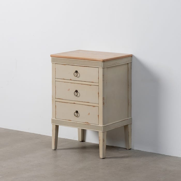 Mesita Natural-Crema Madera 50 X 38 X 72 Cm