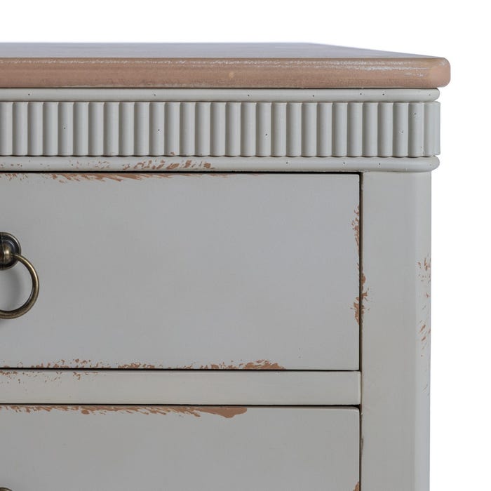 Mesita Natural-Crema Madera 50 X 38 X 72 Cm