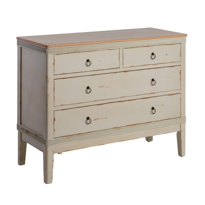 Cómoda Natural-Crema Madera 115 X 45 X 90 Cm