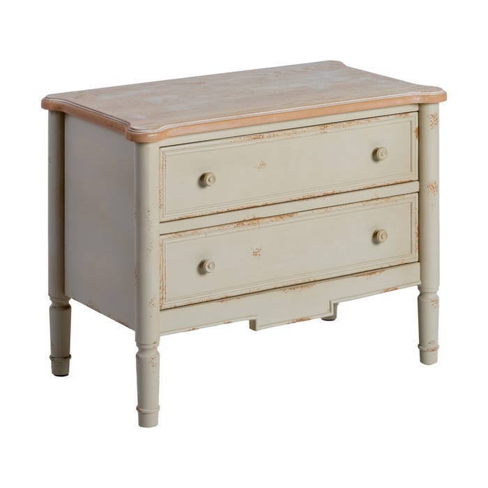 Mueble Auxiliar Natural-Crema Madera 80 X 45 X 60 Cm