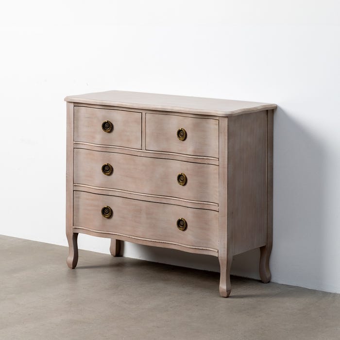 Cómoda Marrón Claro Madera De Abeto 93 X 38 X 78 Cm