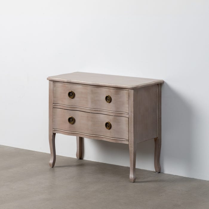 Mesita Marrón Claro Madera De Abeto 80 X 38 X 65,50 Cm