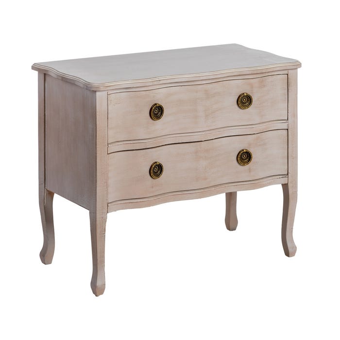 Mesita Marrón Claro Madera De Abeto 80 X 38 X 65,50 Cm