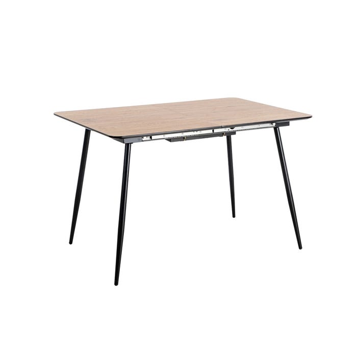 Mesa Extensible Natural Dm-Metal Salón 120 X 80 X 75 Cm