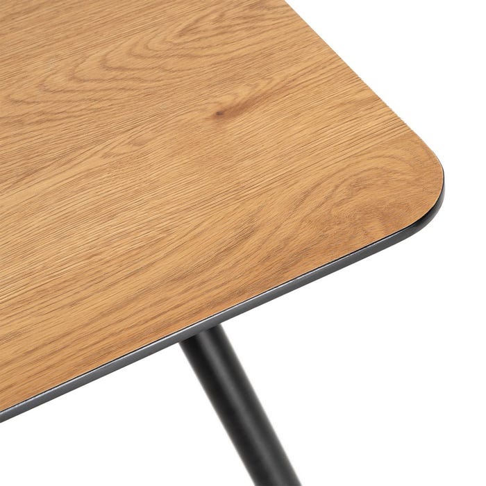 Mesa Extensible Natural Dm-Metal Salón 120 X 80 X 75 Cm