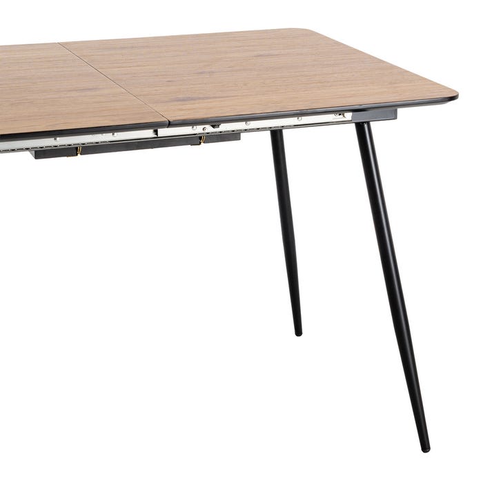 Mesa Extensible Natural Dm-Metal Salón 120 X 80 X 75 Cm