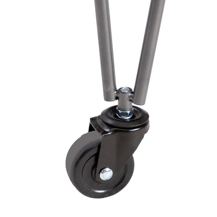 Camarera Natural-Negro Metal-Cristal 62 X 38 X 72 Cm