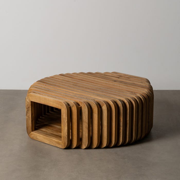 Mesa Centro Madera De Mango Salón 84 X 85 X 32 Cm
