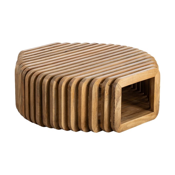 Mesa Centro Madera De Mango Salón 84 X 85 X 32 Cm