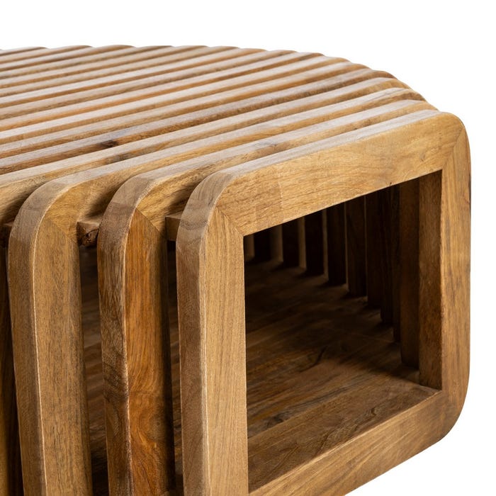 Mesa Centro Madera De Mango Salón 84 X 85 X 32 Cm