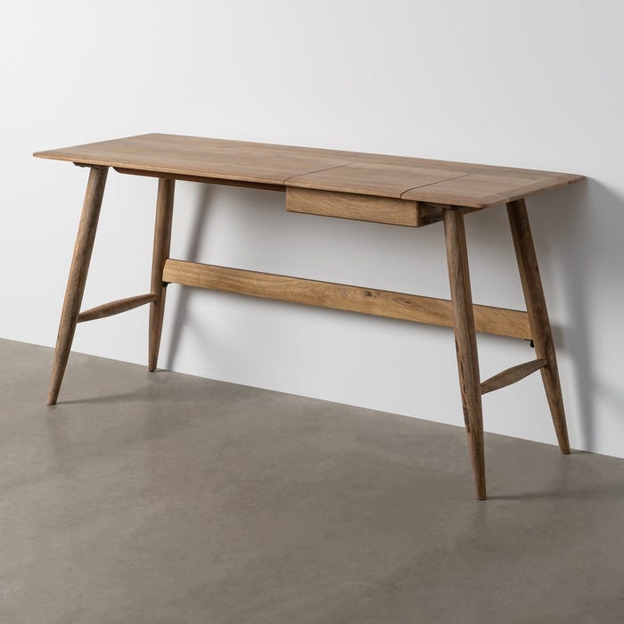 Escritorio Madera De Mango Salón 150 X 55 X 75 Cm