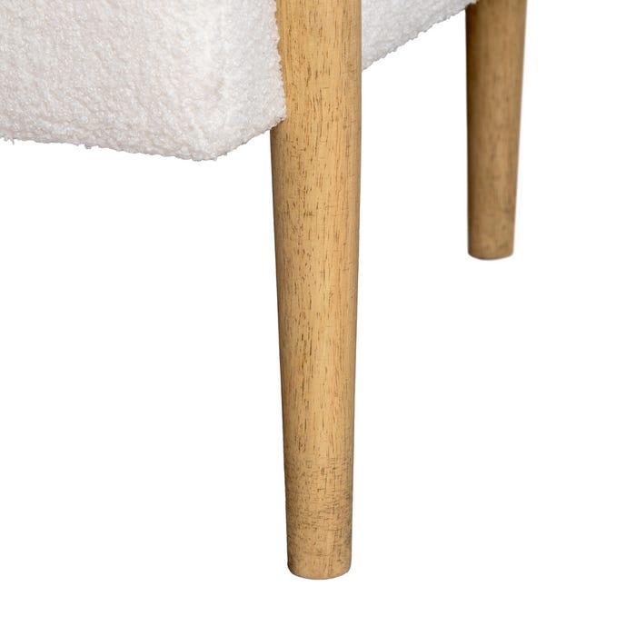 Sillón Beige Tejido-Madera Salón 80 X 67 X 69 Cm
