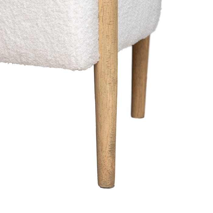Sofá 2 Plazas Beige Tejido-Madera Salón 143 X 67 X 69 Cm
