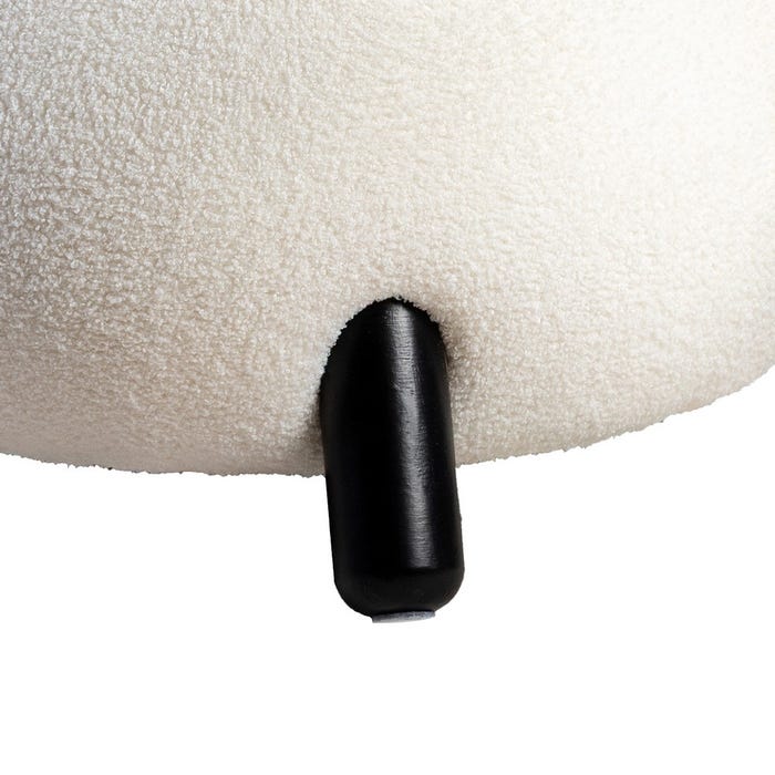 Sillón Blanco-Negro Tejido-Madera Salón 73 X 75 X 74,50 Cm