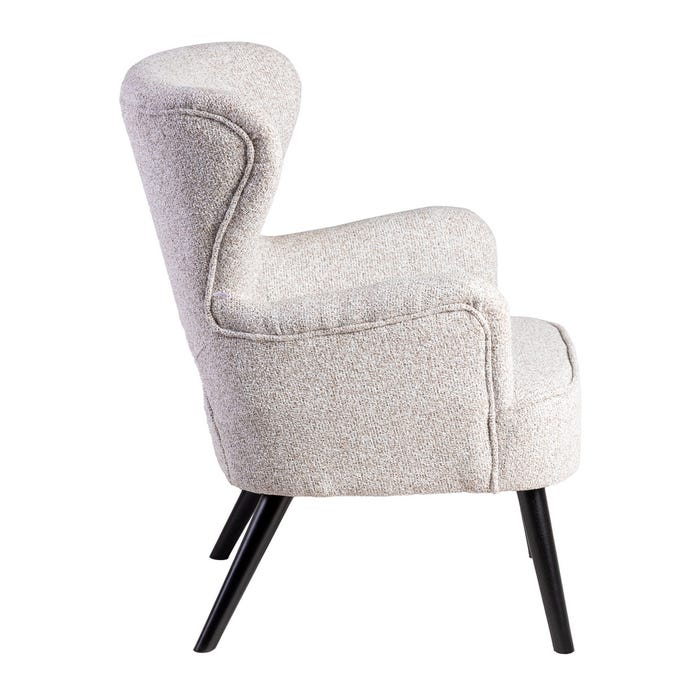Sillón Jaspeado Crudo Tejido-Madera 70 X 74 X 90 Cm