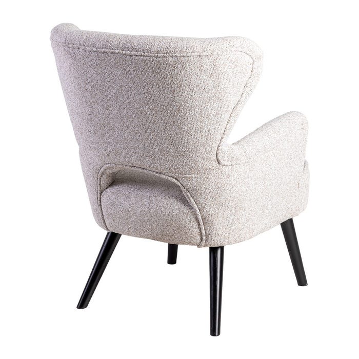 Sillón Jaspeado Crudo Tejido-Madera 70 X 74 X 90 Cm