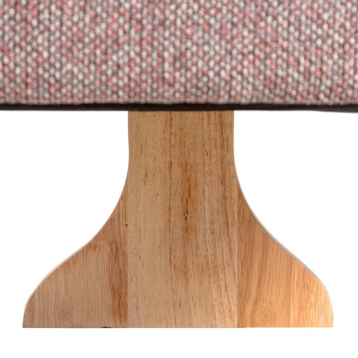 Sillón Jaspeado Gris-Rosa Tejido-Madera 84 X 69 X 72 Cm