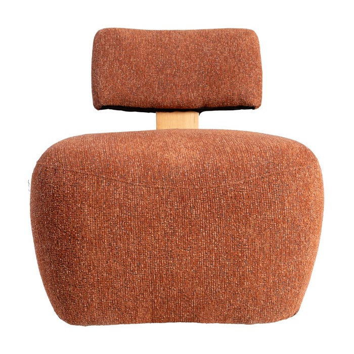 Sillón Jaspeado Teja Tejido-Madera Salón 60 X 72 X 64,50 Cm