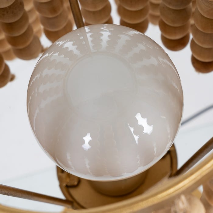 Lámpara Mesa Natural-Oro Dm-Metal 28,50 X 28,50 X 50 Cm