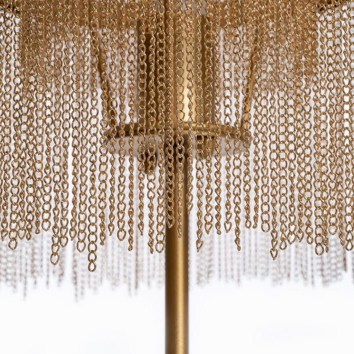 Lámpara Mesa Oro Metal 30 X 30 X 50 Cm