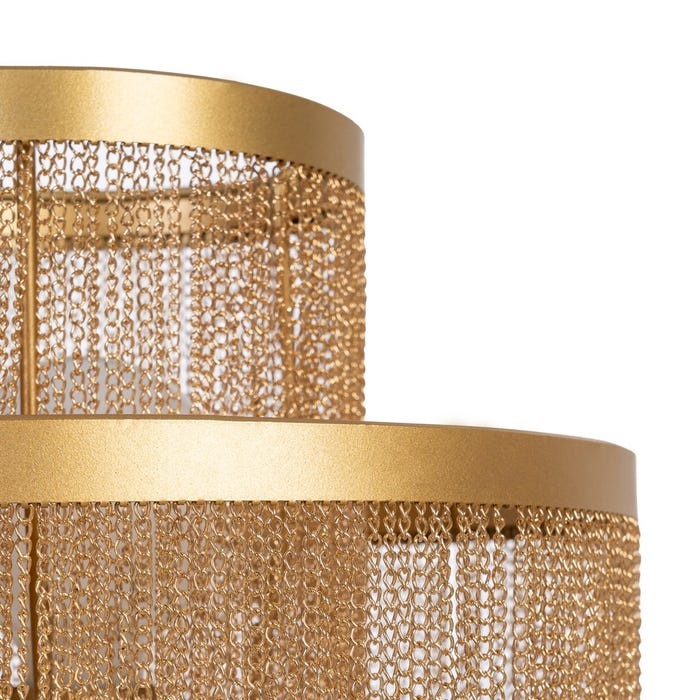 Lámpara Mesa Oro Metal 30 X 30 X 50 Cm