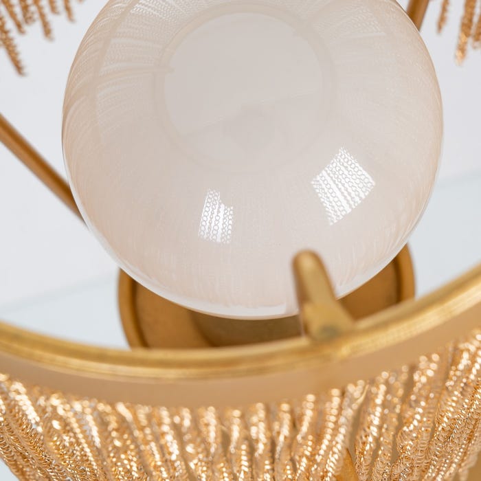 Lámpara Mesa Oro Metal 30 X 30 X 50 Cm