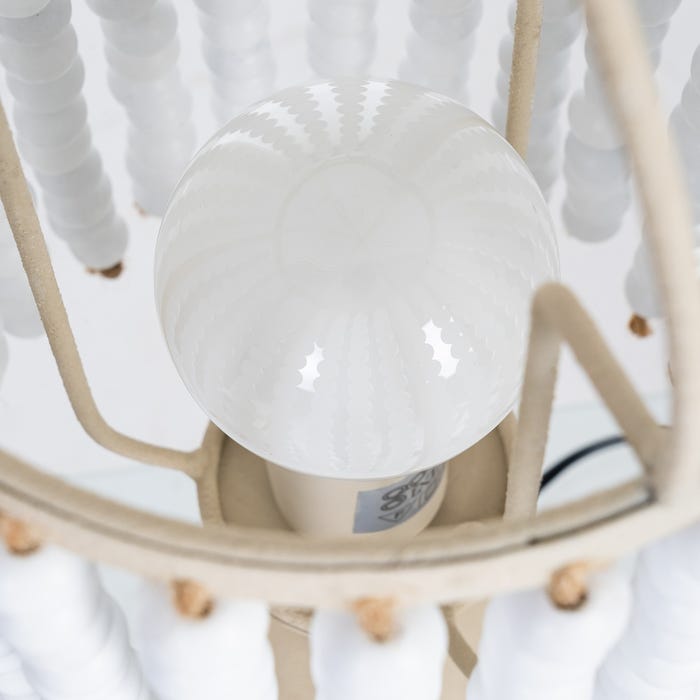 Lámpara Mesa Blanco Dm-Metal 19 X 19 X 61 Cm