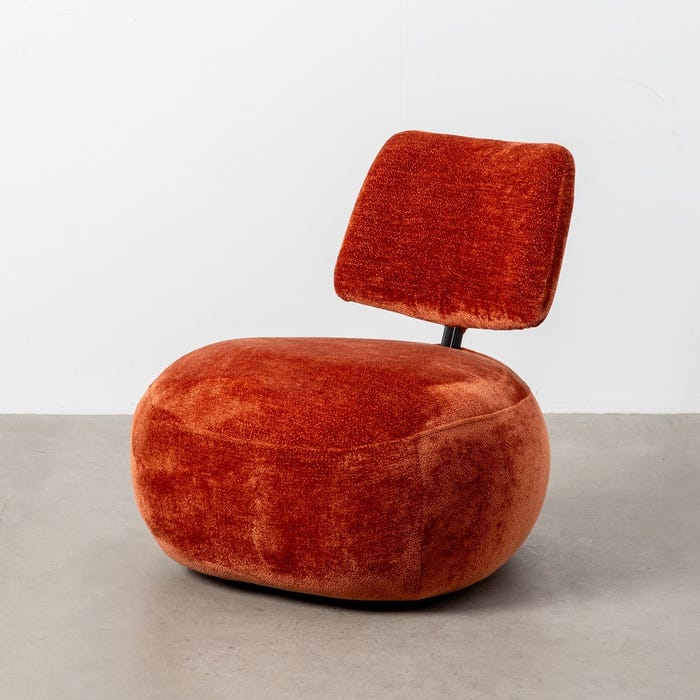 Sillón Terracota Tejido Salón 67 X 73 X 67 Cm