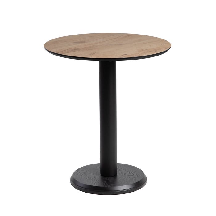 Mesa Natural Metal-Madera Contract 65 X 65 X 75 Cm