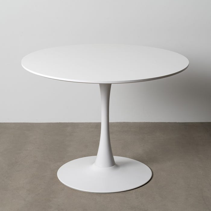 Mesa Comedor Blanco Dm-Metal 100 X 100 X 75 Cm