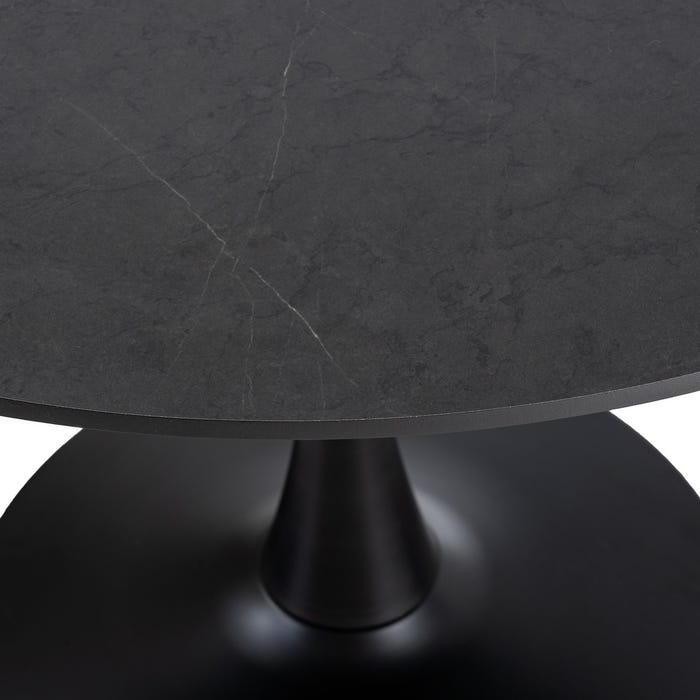 Mesa Comedor Negro Dm-Metal 100 X 100 X 75 Cm