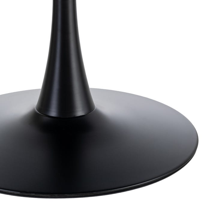 Mesa Comedor Negro Dm-Metal 100 X 100 X 75 Cm