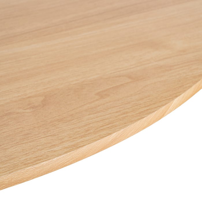Mesa Comedor Natural-Blanco Dm-Metal 100 X 100 X 75 Cm