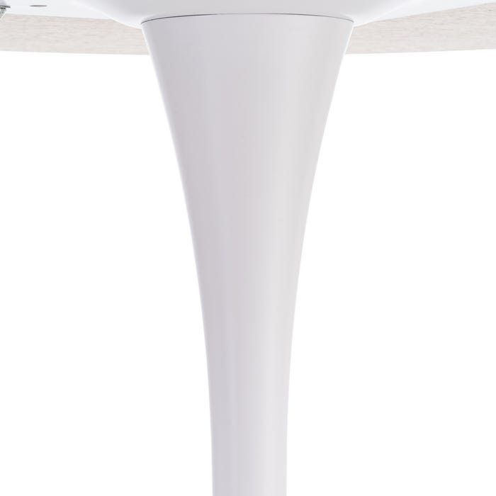 Mesa Comedor Natural-Blanco Dm-Metal 100 X 100 X 75 Cm