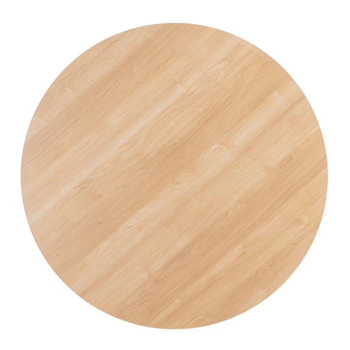 Mesa Comedor Natural-Blanco Dm-Metal 100 X 100 X 75 Cm