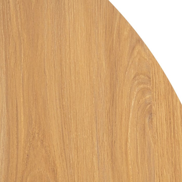 Mesa Comedor Natural-Negro Dm-Metal 100 X 100 X 75 Cm