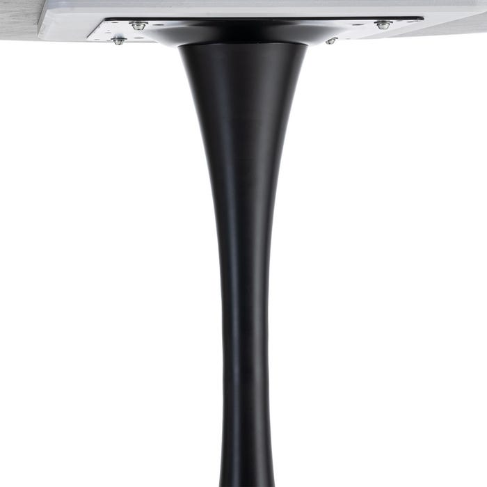 Mesa Comedor Negro Piedra Sinterizada 100 X 100 X 75 Cm