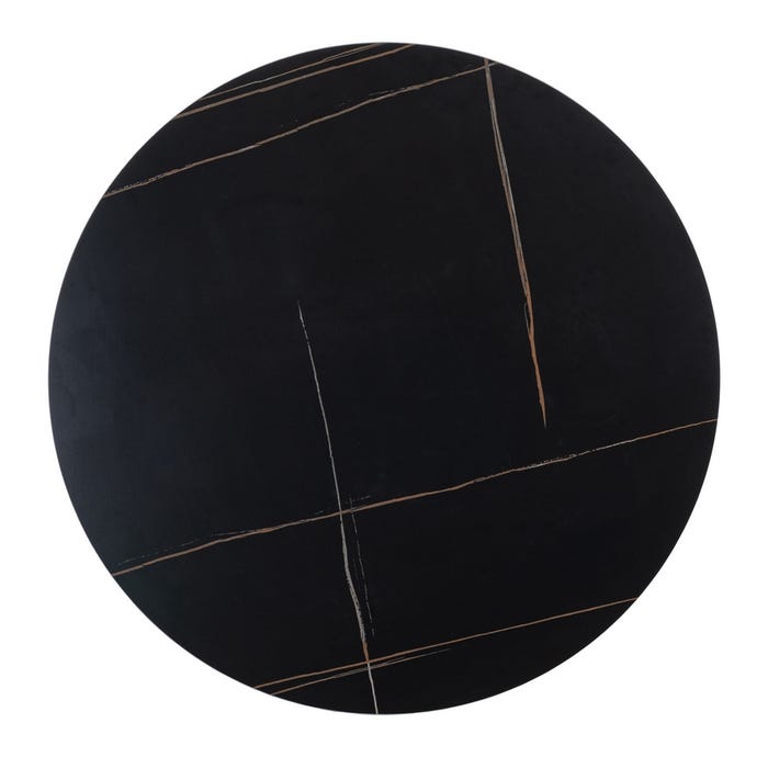 Mesa Comedor Negro Piedra Sinterizada 100 X 100 X 75 Cm