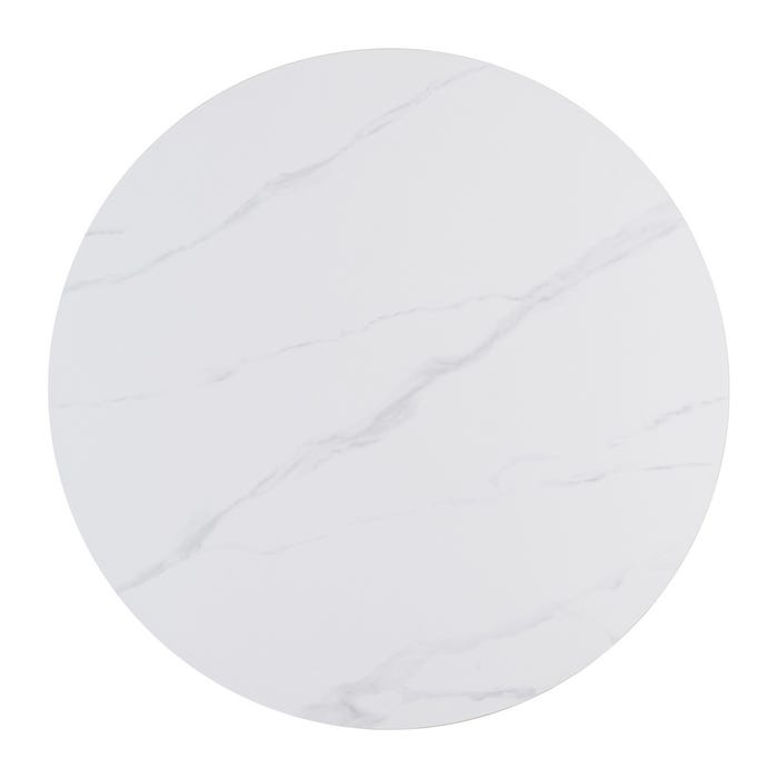 Mesa Comedor Blanco Piedra Sinterizada 100 X 100 X 75 Cm