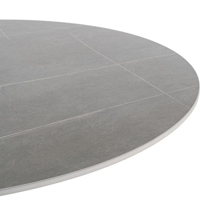 Mesa Comedor Gris Piedra Sinterizada 100 X 100 X 75 Cm