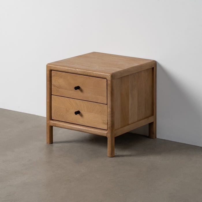 Mesita Natural Madera De Mango 45 X 45 X 45 Cm