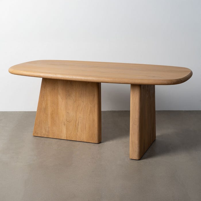 Mesa Comedor Natural Madera De Mango 180 X 90 X 76 Cm