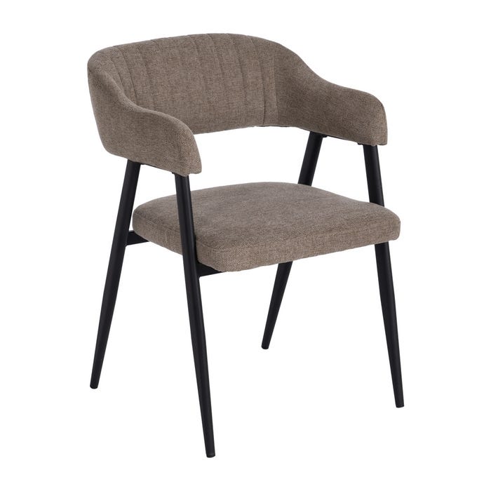 Silla Beige Tejido-Metal Contract 56 X 60 X 81 Cm