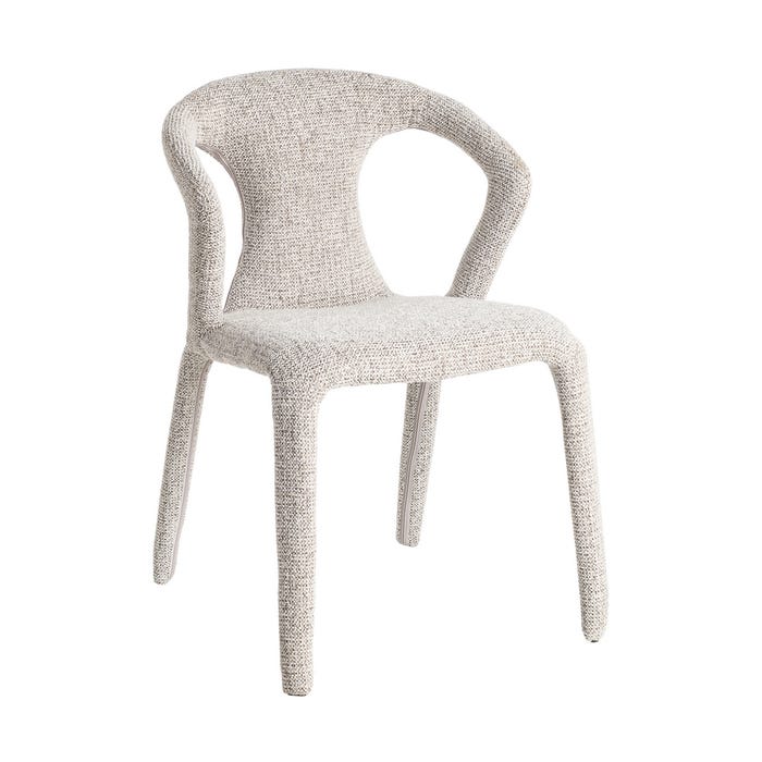 Silla Jaspeado Gris Tejido Salón 52,50 X 59 X 79 Cm