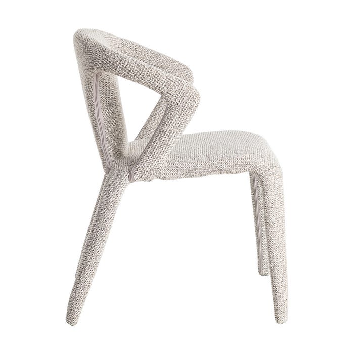 Silla Jaspeado Gris Tejido Salón 52,50 X 59 X 79 Cm